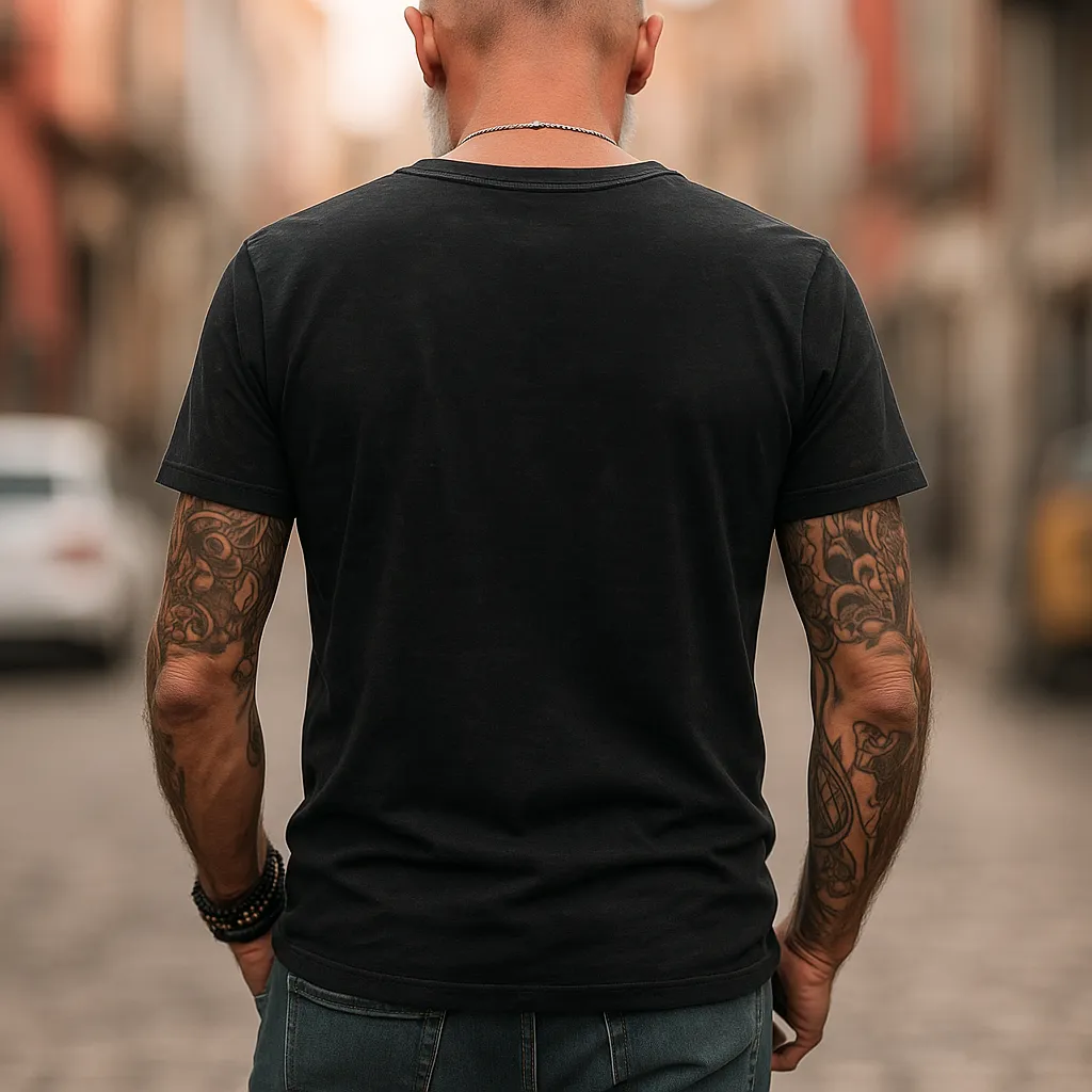 Men's Summer Fashion Street Print Polyester Blend Short-Sleeved T-Shirt MTA0320G5P sold by Manly product image thumbnail 3