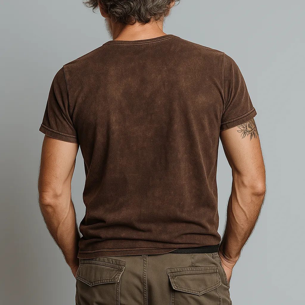 Men's Summer Fashion Star Print Distressed Cotton Blend Short-Sleeved T-Shirt MTA0326G4P sold by Manly product image thumbnail 3