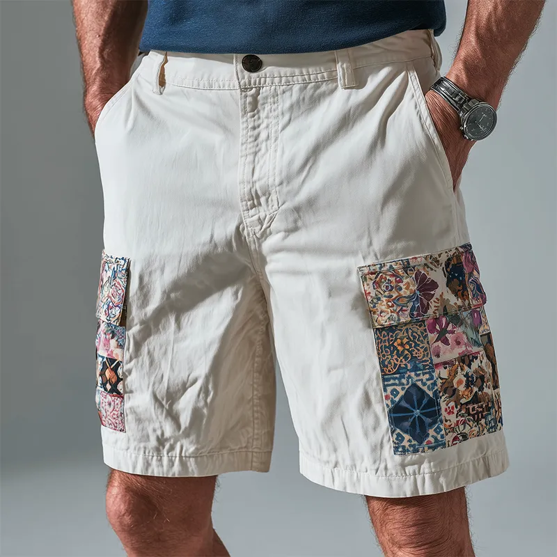 Men's Summer Fashion Printed Patch Cotton Blended Casual Shorts MTA0250G7P sold by Manly product image thumbnail 2