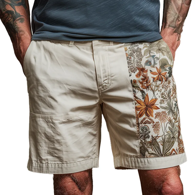 Men's Summer Fashion Printed Cotton Blended Casual Shorts MTA0225G5P sold by Manly