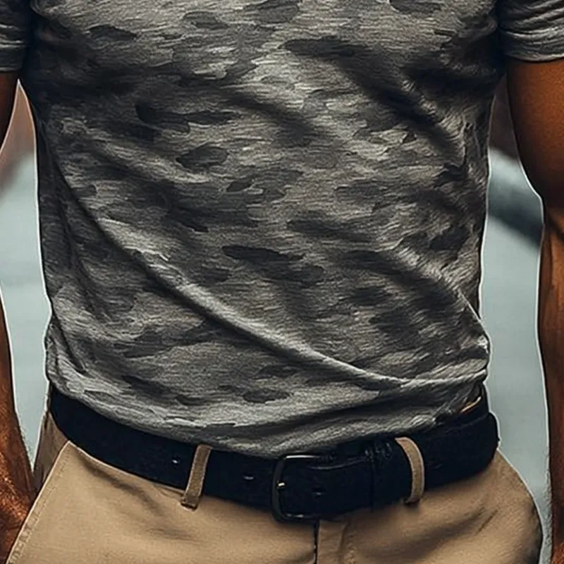 Men's Outdoor Camouflage Print Short-Sleeved Polo Shirt MTA0586G5X sold by Manly product image thumbnail 3