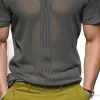 Men's Solid Color Round Neck Short Sleeve Shirt MTA0570G6X sold by Manly