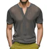 Men's Solid Color Round Neck Short Sleeve Shirt MTA0570G6X sold by Manly