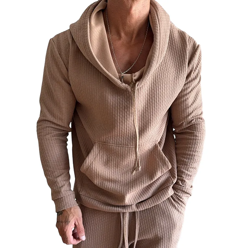Men's Retro Casual Solid Color Drawstring Hoodie MTA0450G9TO sold by Manly
