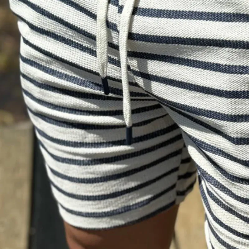 Men's Casual Sailing Stripe Drawstring Shorts MTA0431G1TO sold by Manly product image thumbnail 3