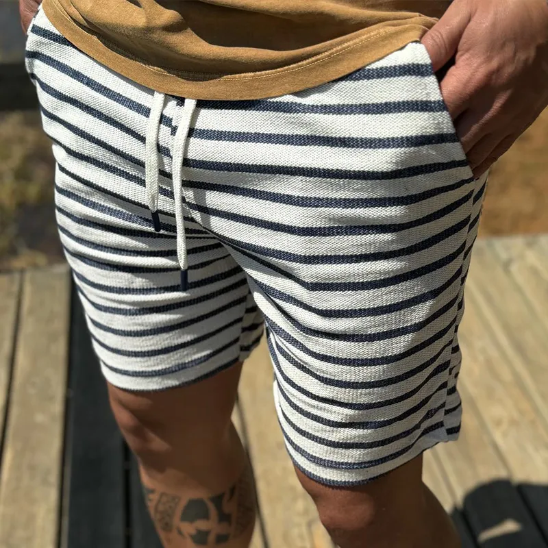 Men's Casual Sailing Stripe Drawstring Shorts MTA0431G1TO sold by Manly product image thumbnail 2