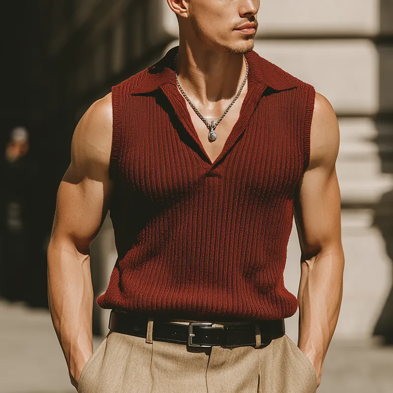 Men's Summer Fashion Cool Cotton Knitted Sleeveless Tank Top MTA0558G7P sold by Manly product image thumbnail 2