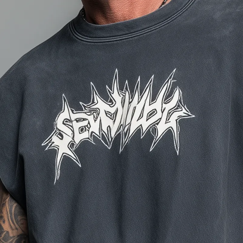 Men's Summer Fashion Printed Cotton Blended Sleeveless Tank Top MTA0581G8P sold by Manly product image thumbnail 3