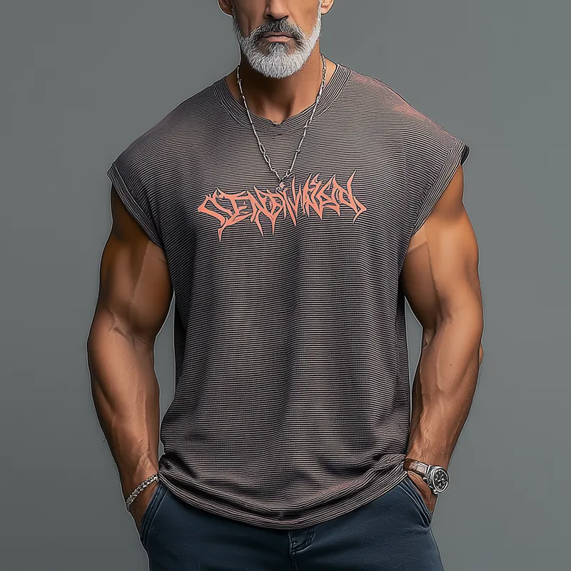 Men's Summer Fashion Printed Polyester Blended Sleeveless Tank Top MTA0541G2P sold by Manly product image thumbnail 2