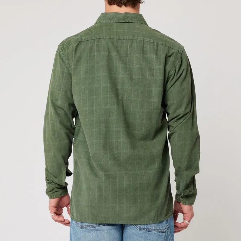 Men's Fashion Striped Cotton And Linen Long Sleeve Shirt MTA0537G5P sold by Manly product image thumbnail 3