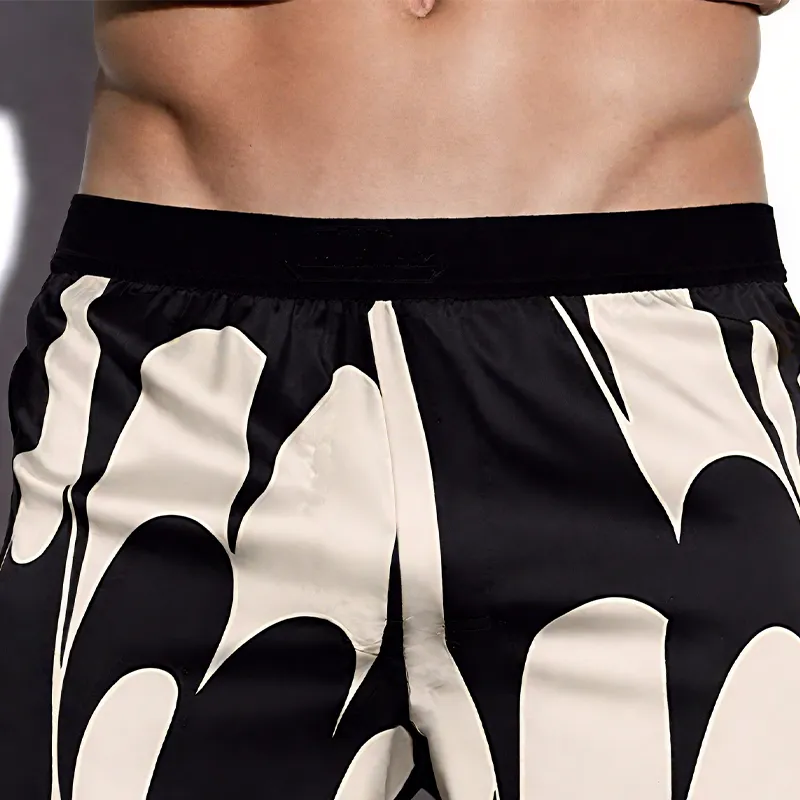 Men's Spring And Summer Fashion Casual Elastic Waist Cotton Blended Printed Shorts MTA0479G6K sold by Manly product image thumbnail 3