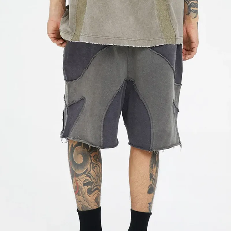 Men's Spring And Summer Fashion Casual Cotton Blended Splicing Elastic Waist Shorts MTA0496G7K sold by Manly product image thumbnail 4