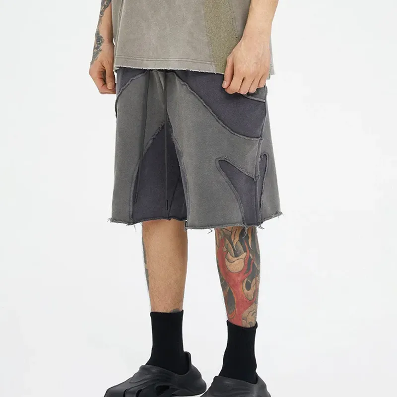 Men's Spring And Summer Fashion Casual Cotton Blended Splicing Elastic Waist Shorts MTA0496G7K sold by Manly product image thumbnail 3