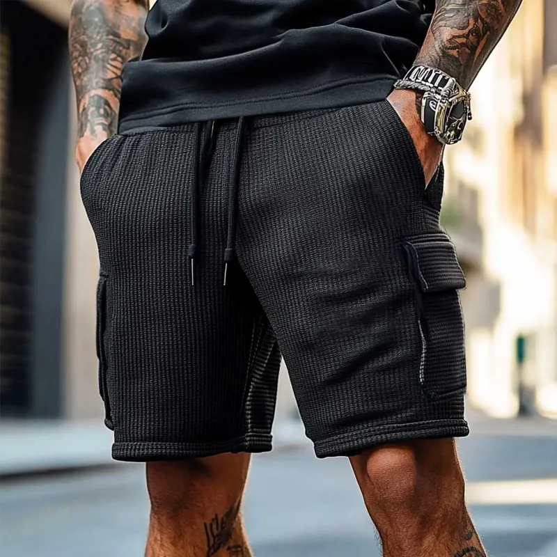 Men's Casual Solid Color Elastic Loose Shorts MTA0498G0X sold by Manly product image thumbnail 2