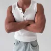 Men's Knitted Slim Fit Crew Neck Tank Top MTA0483G4X sold by Manly
