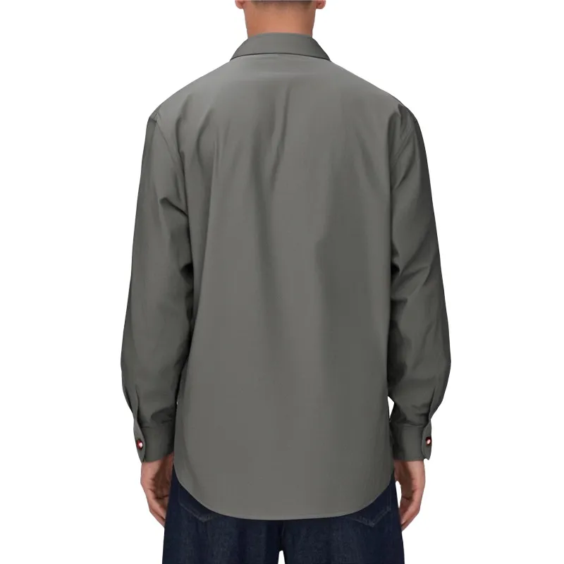 Men's Cotton Stand Collar Single Breasted Long Sleeve Shirt MTA0463G1X sold by Manly product image thumbnail 4