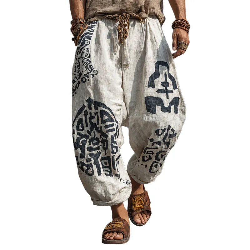 Men's Bohemian Print Loose Pants MTA0412G6X sold by Manly