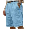 Men's Cotton And Linen Solid Color Casual Shorts MTA0714G0X sold by Manly
