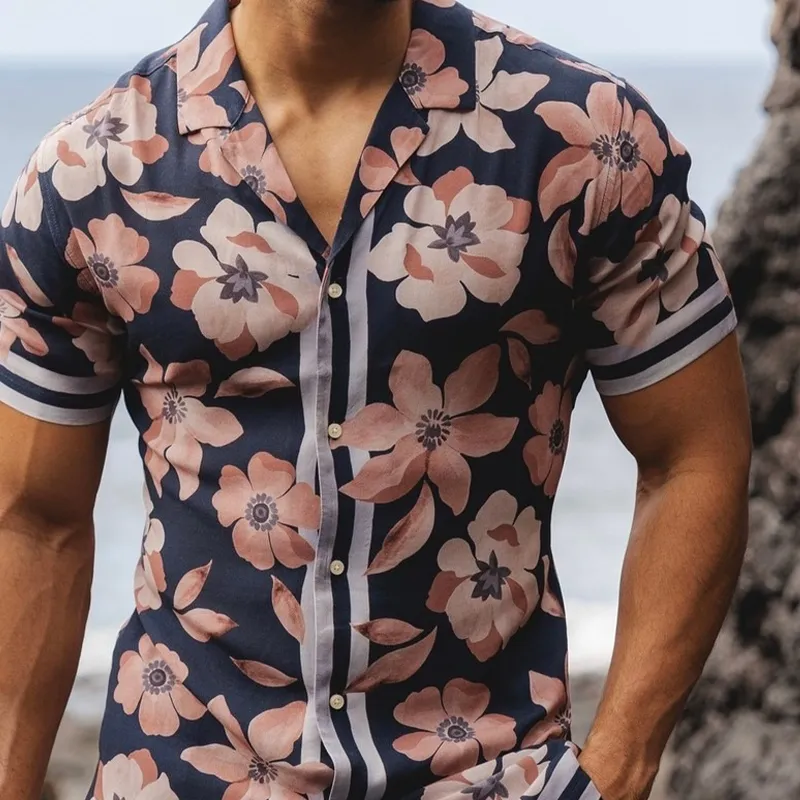 Men's Resort Floral Print Short Sleeve Shirt MTA0796G0X sold by Manly product image thumbnail 3