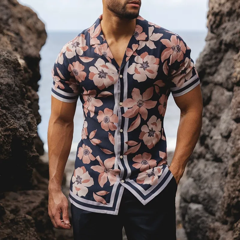 Men's Resort Floral Print Short Sleeve Shirt MTA0796G0X sold by Manly product image thumbnail 2