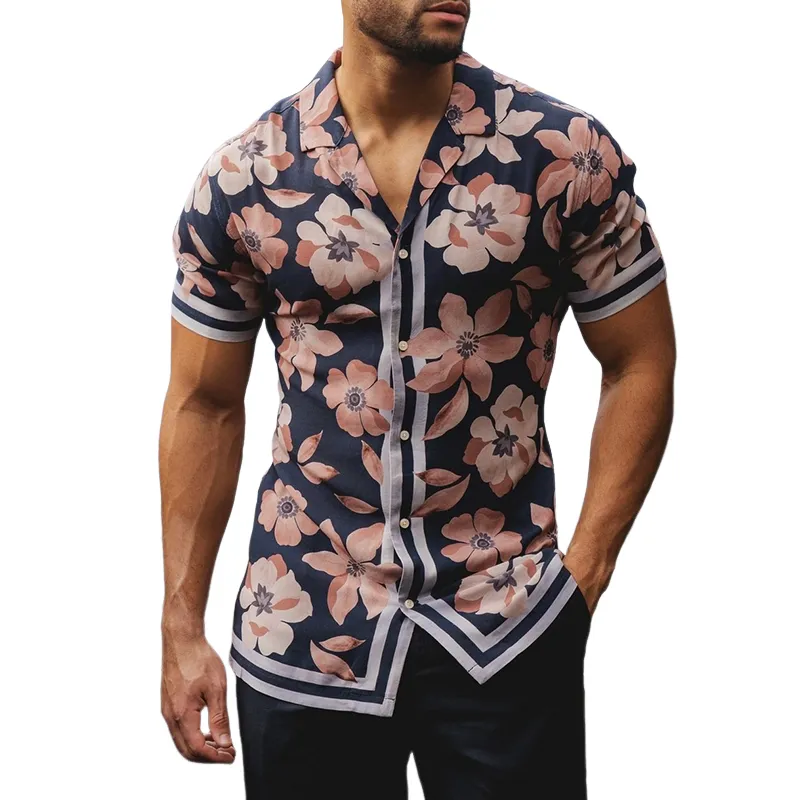 Men's Resort Floral Print Short Sleeve Shirt MTA0796G0X sold by Manly