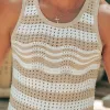 Men's Spring And Summer Fashion Casual Hollow Knitted Slim Tank Top MTA0791G0K sold by Manly