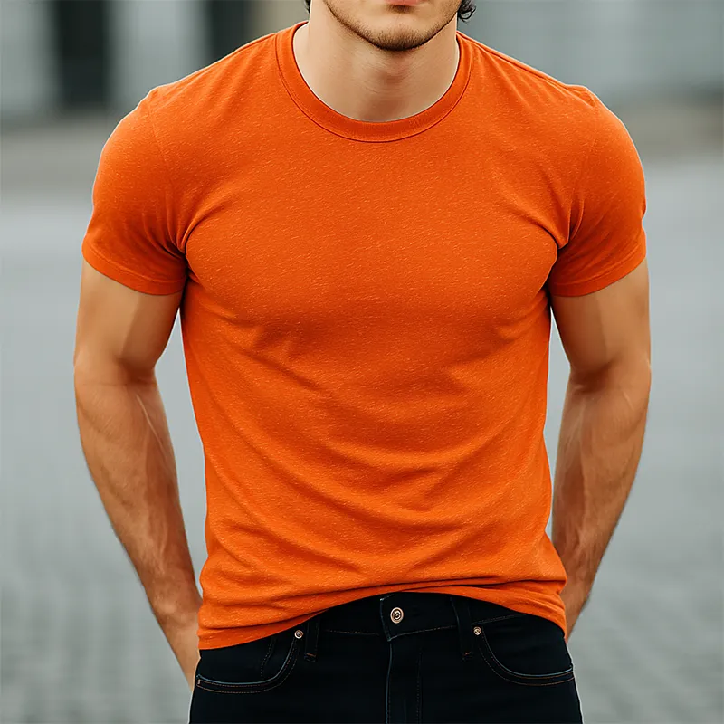 Men's Cotton Vintage Casual Round Neck Short Sleeve T-Shirt MTA0738G1TO sold by Manly product image thumbnail 2