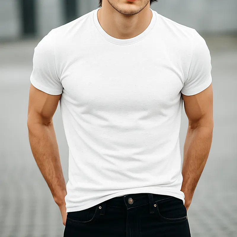 Men's Cotton Vintage Casual Round Neck Short Sleeve T-Shirt MTA0738G1TO sold by Manly product image thumbnail 5