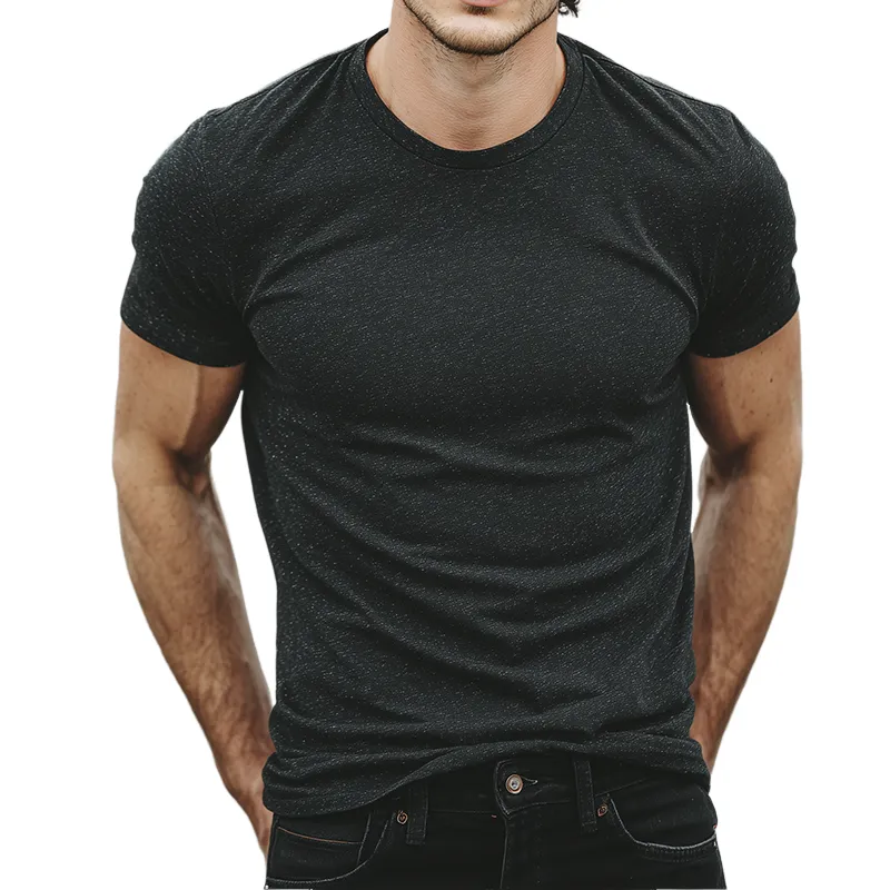 Men's Cotton Vintage Casual Round Neck Short Sleeve T-Shirt MTA0738G1TO sold by Manly