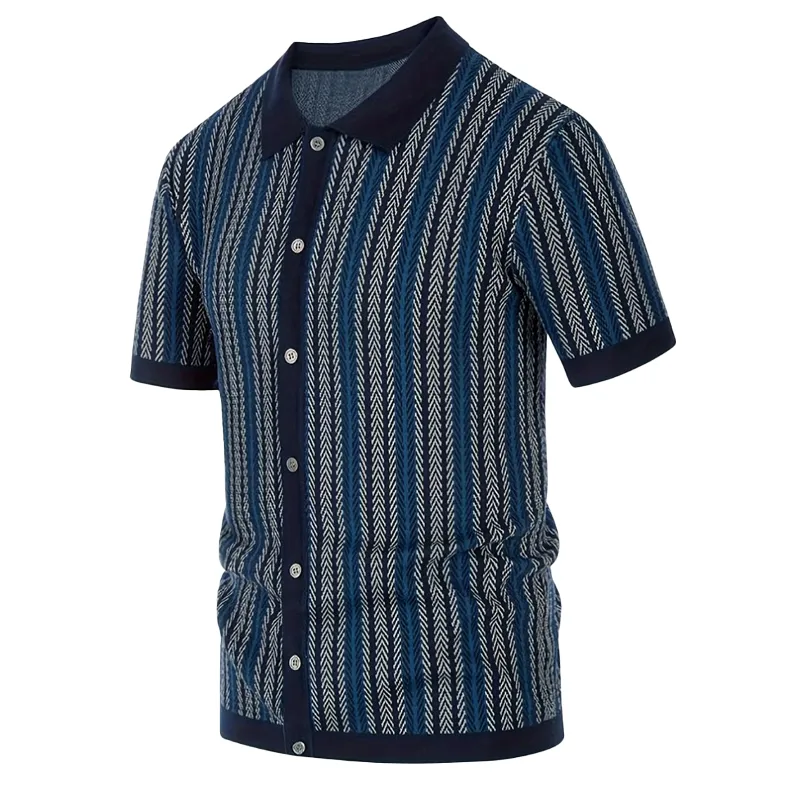 Men's Summer Fashion Knitted Short Sleeve Shirt MTA0788G4P sold by Manly product image thumbnail 3