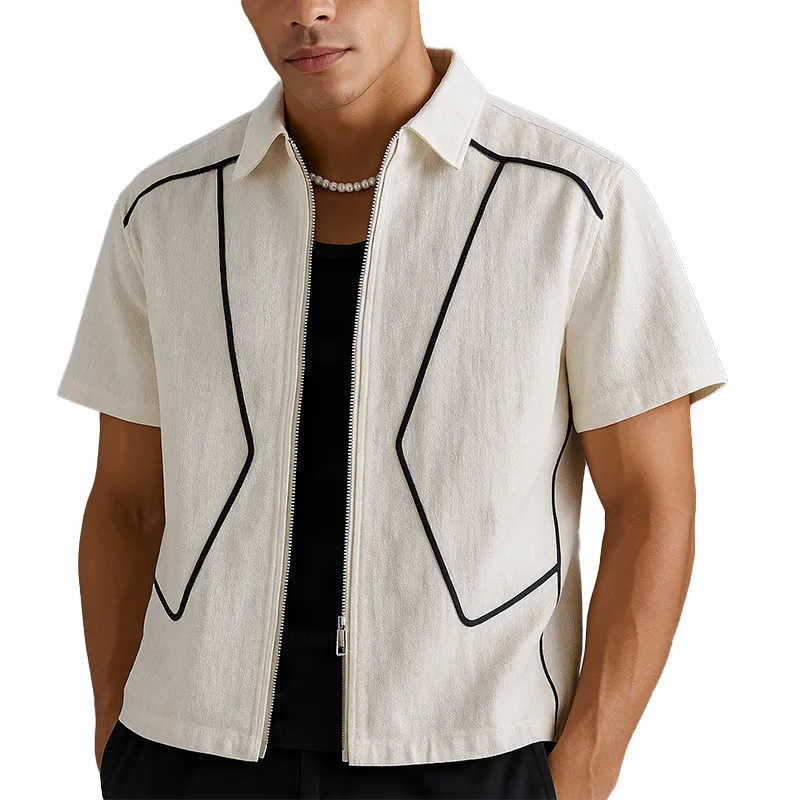 Men's Summer Fashion Cotton Blended Short Sleeve Shirt MTA0760G0P sold by Manly