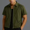 Men's Summer Fashion Cotton Blended Short Sleeve Shirt MTA0760G0P sold by Manly