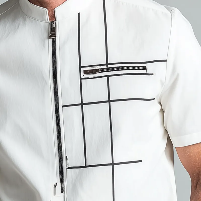 Men's Summer Fashion Cotton Blended Short Sleeve Shirt MTA0787G7P sold by Manly product image thumbnail 3