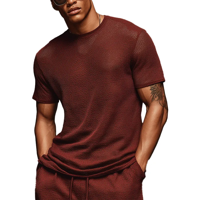 Men's Summer Fashion Knitted Short Sleeve T-Shirt MTA0755G3P sold by Manly