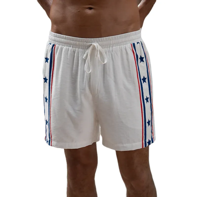 Men's Summer Casual Beach Vacation Cotton Blended Printed Shorts MTA0972G0K sold by Manly