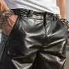 Men's Spring And Summer Fashion Casual Leather Shorts MTA0947G5K sold by Manly