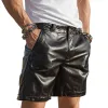 Men's Spring And Summer Fashion Casual Leather Shorts MTA0947G5K sold by Manly