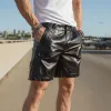 Men's Spring And Summer Fashion Casual Leather Shorts MTA0947G5K sold by Manly