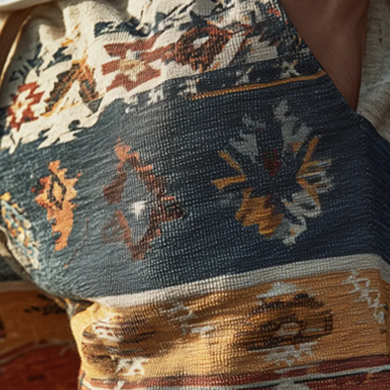 Men's Casual Corduroy Printed Elastic Lace-Up Shorts MTA0848G4U sold by Manly product image thumbnail 3