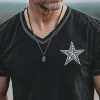Men's Spring And Summer Casual Cotton Blended Print Slim Fit V-Neck Short Sleeve T-Shirt MTA0517G4K sold by Manly