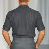 Men's Summer Fashion Vertical Striped Long Sleeve Shirt MTA0837G9P sold by Manly