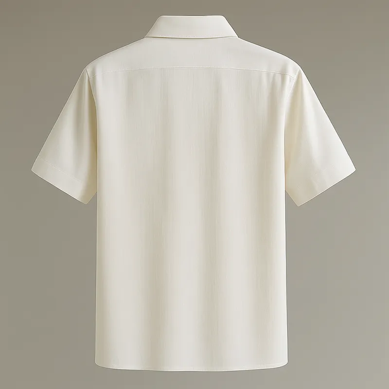 Men's Summer Fashion Embroidery Textured Fabric Short Sleeve Shirt MTA0843G0P sold by Manly product image thumbnail 3