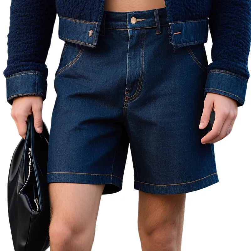 Men's Retro Casual Washed Denim Shorts MTA0714G9TO sold by Manly