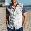 Men's Floral Print Lapel Short Sleeve Casual Shirt MTA1107G5Z sold by Manly