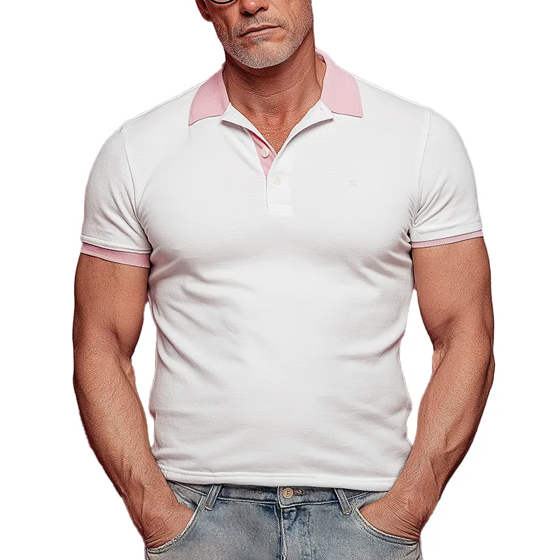 Men's Summer Fashion Cotton Short Sleeve Polo Shirt MTA1197G9P sold by Manly