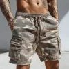 Men's Summer Camouflage Elastic Lace-Up Cargo Shorts MTA1084G6U sold by Manly