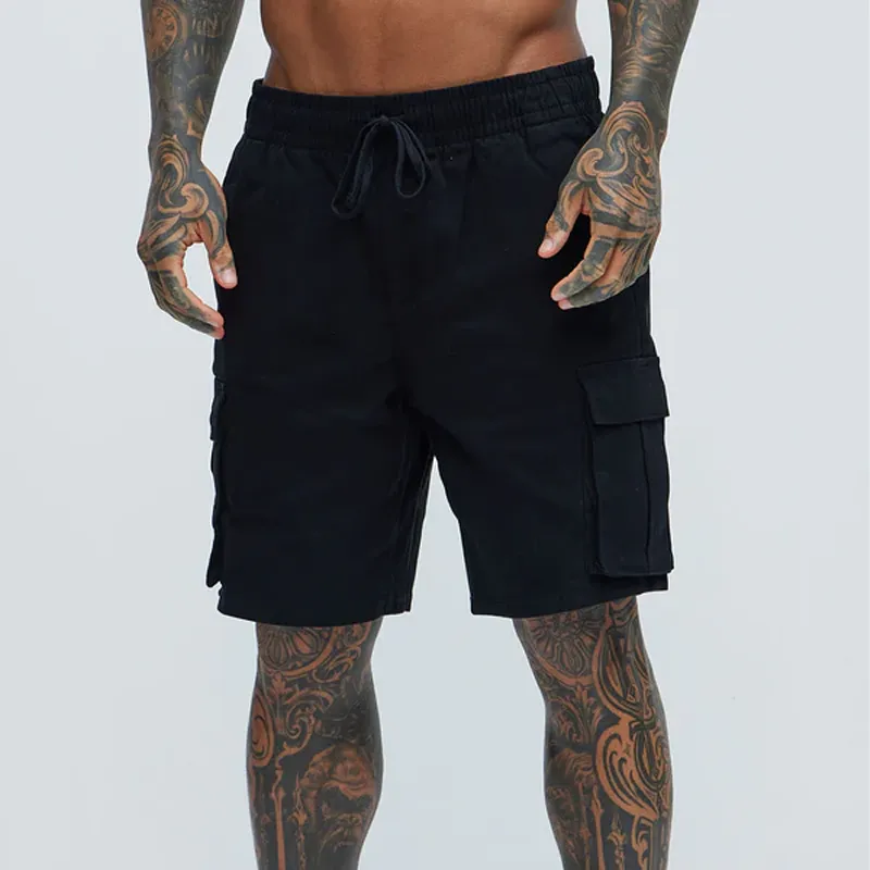 Men's Spring And Summer Classic Casual Washed Cotton Blended Multi-Pocket Cargo Shorts MTA0925G5K sold by Manly product image thumbnail 5