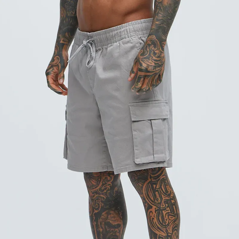 Men's Spring And Summer Classic Casual Washed Cotton Blended Multi-Pocket Cargo Shorts MTA0925G5K sold by Manly product image thumbnail 3