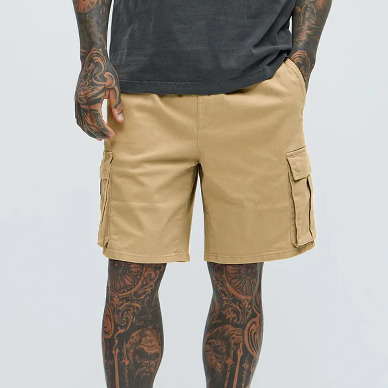 Men's Spring And Summer Classic Casual Washed Cotton Blended Multi-Pocket Cargo Shorts MTA0925G5K sold by Manly product image thumbnail 2