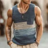 Men's Summer Fashion Colorblock Knitted Tank Top MTA0954G4U sold by Manly